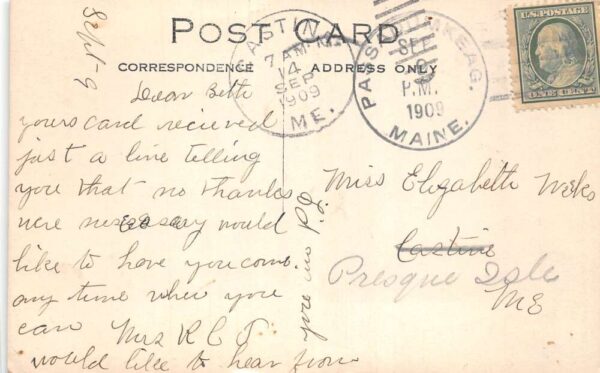 Passadumkeag Maine Whittier Residence Real Photo Postcard AA89158 - Image 2