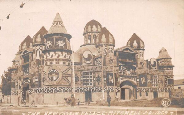 Mitchell South Dakota New Corn Palace Real Photo Vintage Postcard AA89162