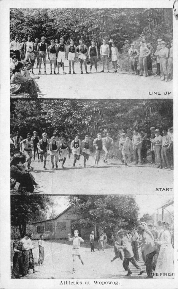 East Hampton Connecticut Camp Wopowog Foot Race Vintage Postcard AA89168