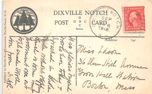 Dixieville Notch New Hampshire Balsams from South Cliff Real Photo PC AA89173 - Image 2