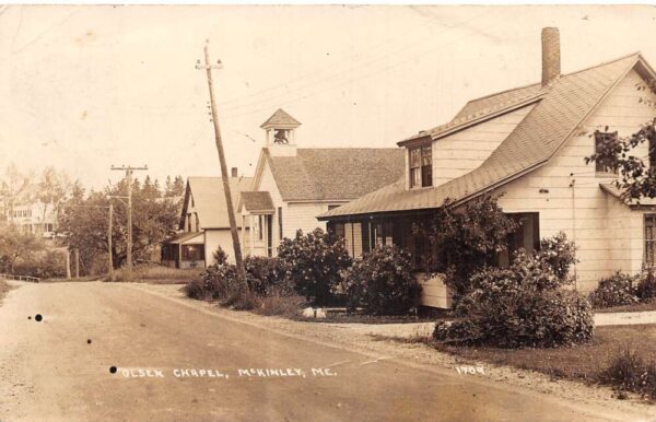 McKinley Maine Olsek Chapel Real Photo Vintage Postcard AA89180