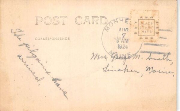 Monhegan Island Maine Island Inn Real Photo Vintage Postcard AA89183 - Image 2
