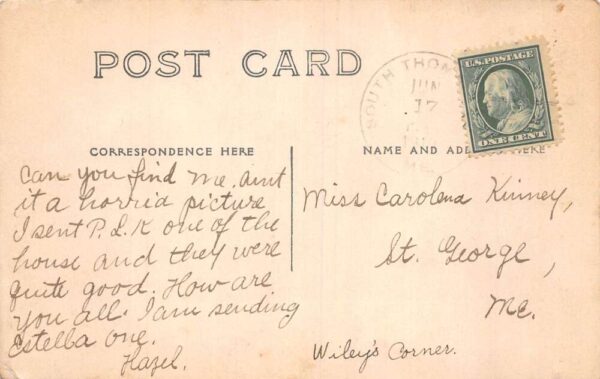 South Thomaston Maine Grammar School Children Real Photo Postcard AA89186 - Image 2