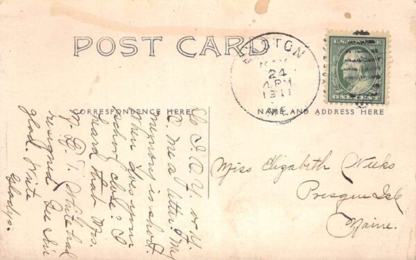 Easton Maine Odd Fellows Hall Real Photo Vintage Postcard AA89189 - Image 2