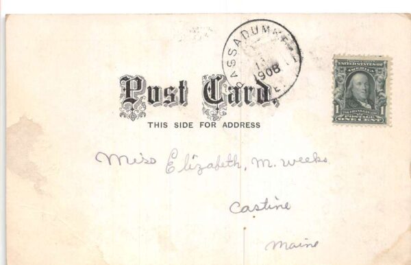 Passadumkeag Maine School House Vintage Postcard AA89195 - Image 2