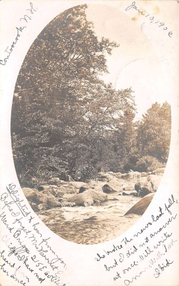 Contoocook New Hampshire Rocky River Scenic View Real Photo Postcard AA89210