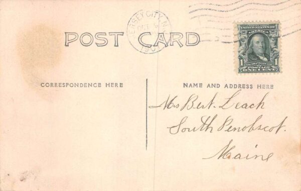 Jersey City New Jersey Man with Bucket Real Photo Vintage Postcard AA89211 - Image 2