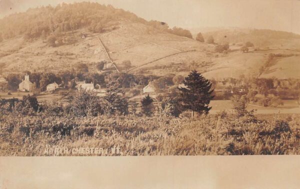North Chester Vermont Birds Eye View Real Photo Vintage Postcard AA89216