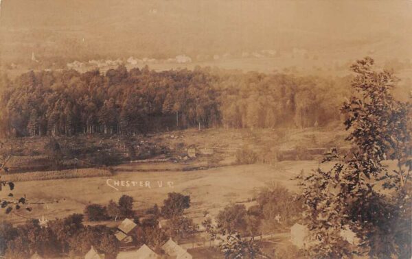 Chester Vermont Birds Eye View Real Photo Vintage Postcard AA89217