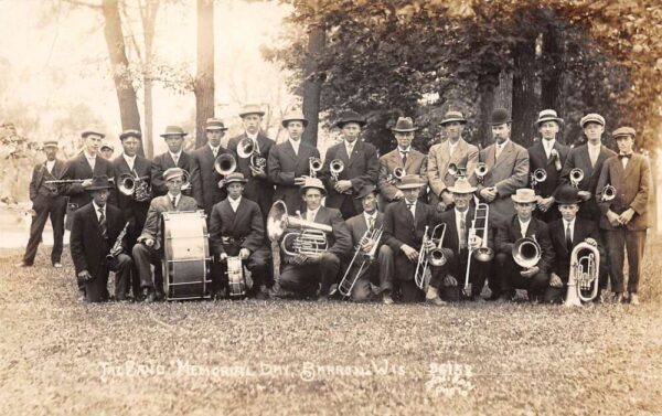 Barrow Wisconsin Memorial Day Band Real Photo Vintage Postcard AA89224