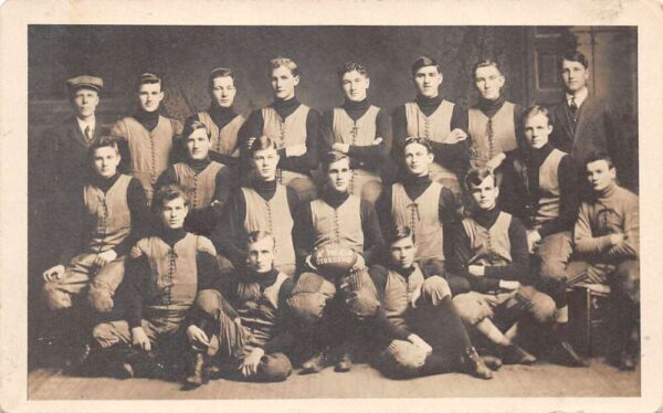 1911 Oshkosh Normal School Football Team Sports Wisconsin Real Photo PC AA89228
