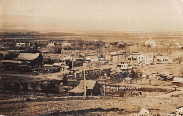 Sunnyside Washington Birds Eye View Real Photo Vintage Postcard AA89233
