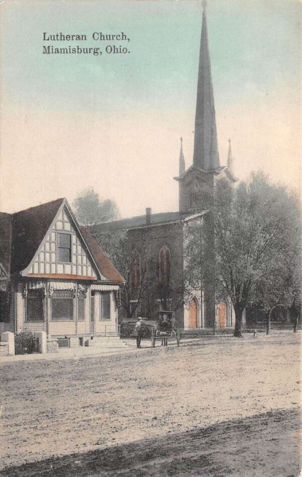 Miamisburg Ohio Lutheran Church Vintage Postcard AA89255