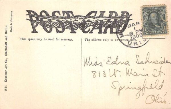 Miamisburg Ohio Lutheran Church Vintage Postcard AA89255 - Image 2