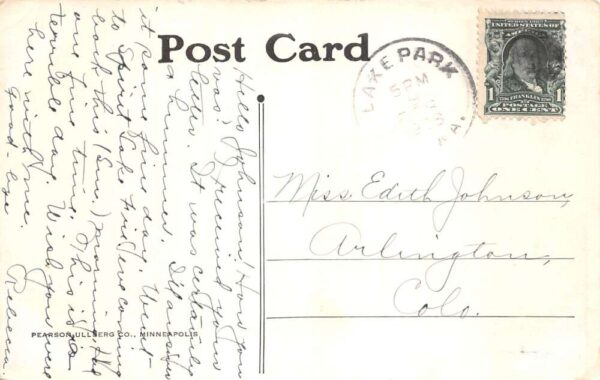 Spirit Lake Iowa Antlers Hotel Vintage Postcard AA89262 - Image 2