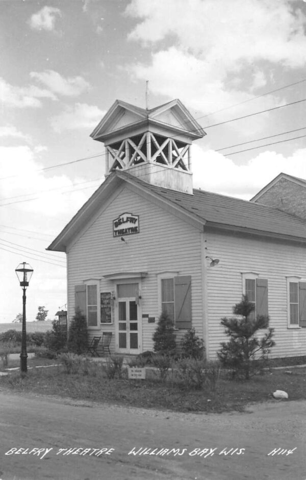 Williams Bay Wisconsin Belfry Theatre Real Photo Vintage Postcard AA89264