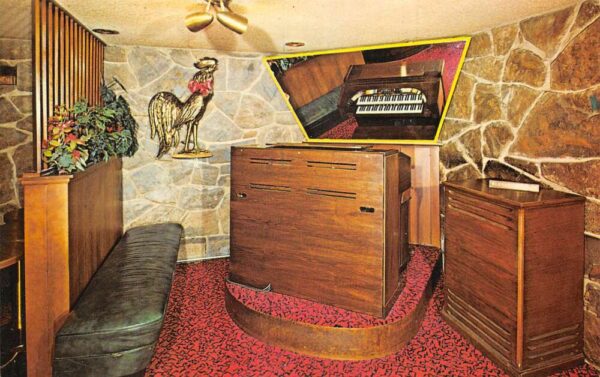 Downey California The Hearth Restaurant Organ Piano Vintage Postcard AA89445