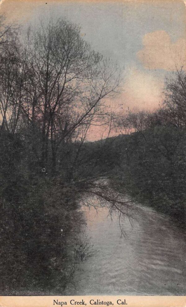 Calistoga California Napa Creek Scenic View Vintage Postcard AA89456