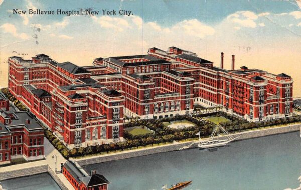 New York City New Bellevue Hospital Vintage Postcard AA89506