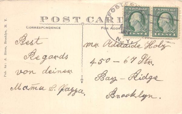 Fosterdale New York Street View Vintage Postcard AA89513 - Image 2