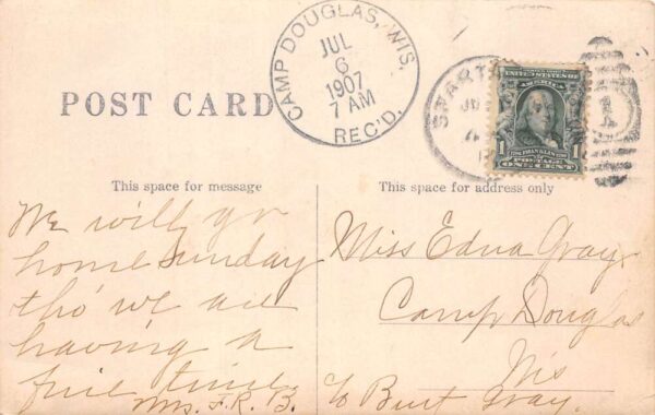 Sparta Wisconsin Methodist Episcopal Church Real Photo Vintage Postcard AA89529 - Image 2