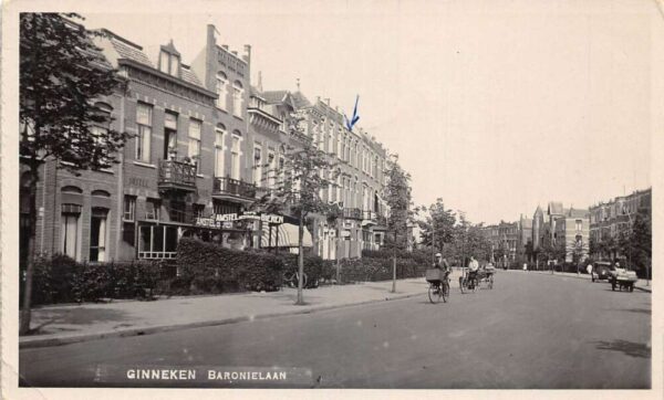 Ginneken Netherlands Holland Baronielaan Street Scene Real Photo PC AA89531