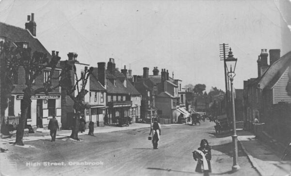 Cranbrook England High Street Real Photo Vintage Postcard AA89539