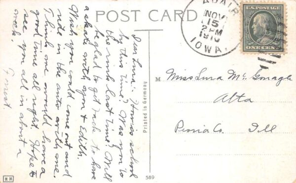 Adair Iowa Street Scene Vintage Postcard AA89550 - Image 2