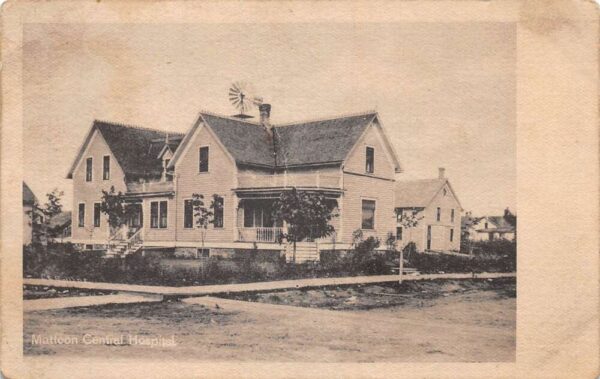 Mattoon Wisconsin Central Hospital Vintage Postcard AA89573