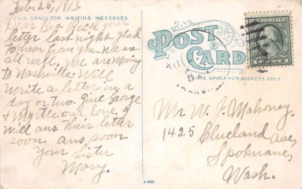 Nashville Tennessee School for the Blind Vintage Postcard AA89578 - Image 2