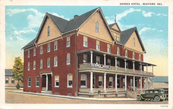Seaford Delaware Sussex Hotel Vintage Postcard AA89595