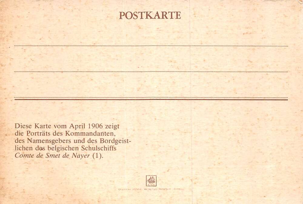 Belgium April 1906 Ship Prime Minister Count de Smet de Naeyer PC AA89602 - Image 2