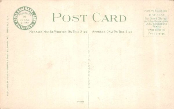 Dover Delaware Lockerman Street Towards Post Office Vintage Postcard AA89617 - Image 2