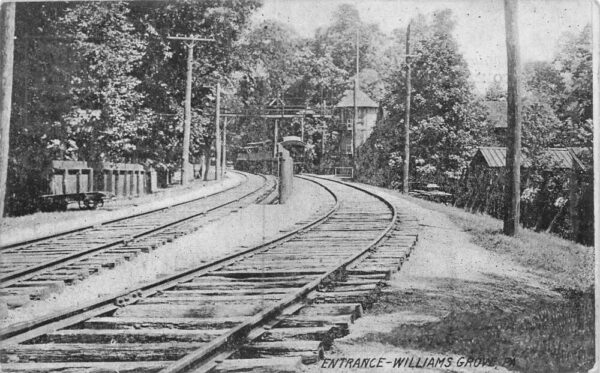 Williams Grove Pennsylvania Entrance Railroad Vintage Postcard AA89622