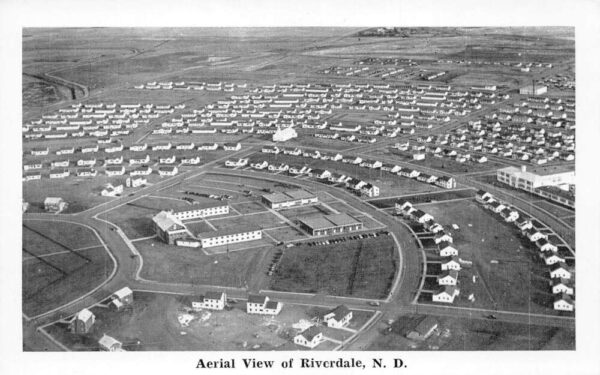 Riverdale North Dakota Aerial View Vintage Postcard AA89626