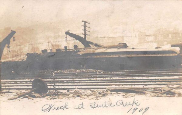 Turtle Creek Pennsylvania 1907 Train Wreck Disaster Real Photo Postcard AA89642