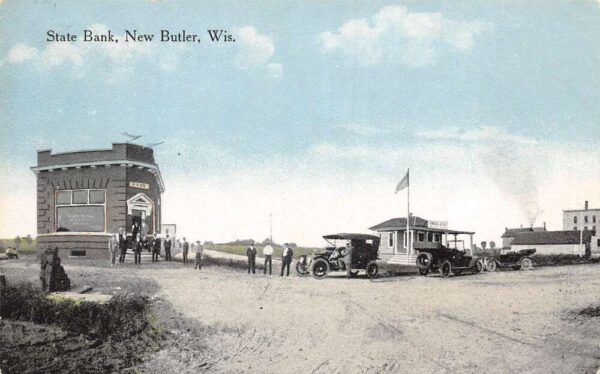 New Butler Wisconsin State Bank Vintage Postcard AA89649