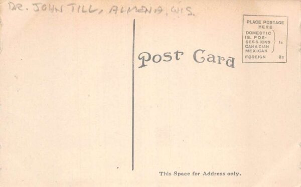 Almena Wisconsin Dr John Till Miracle Plaster Vintage Postcard AA89768 - Image 2