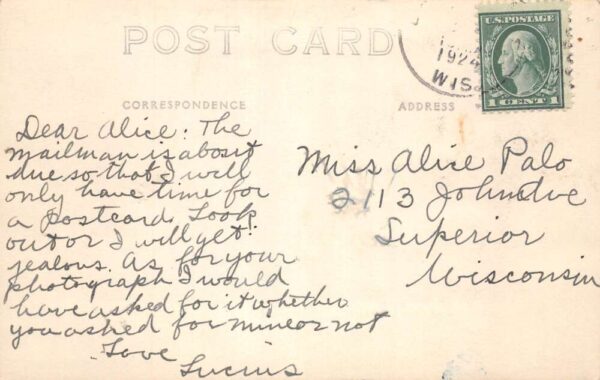 Baldwin Wisconsin Residence Street Real Photo Vintage Postcard AA89771 - Image 2