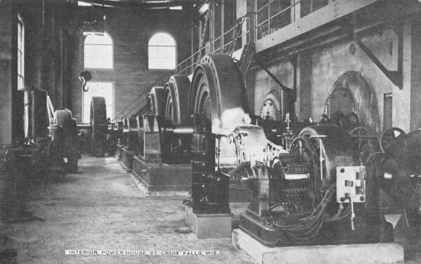 St Croix Falls Wisconsin Power House Interior Engines Postcard AA89776