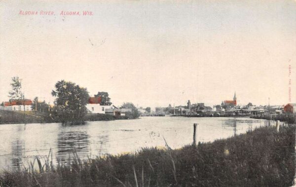 Algoma Wisconsin Algoma River Scenic View Vintage Postcard AA89781
