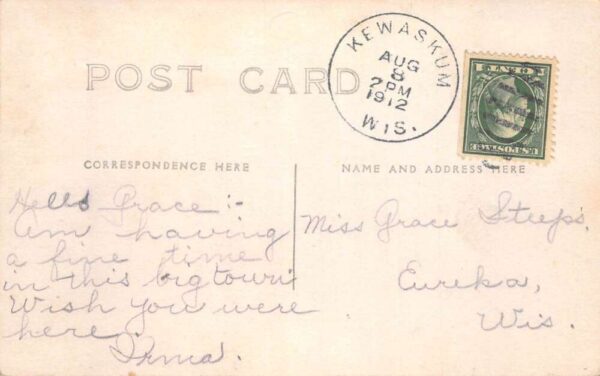 Boltonville Wisconsin Lover's Lane Real Photo Vintage Postcard AA89784 - Image 2