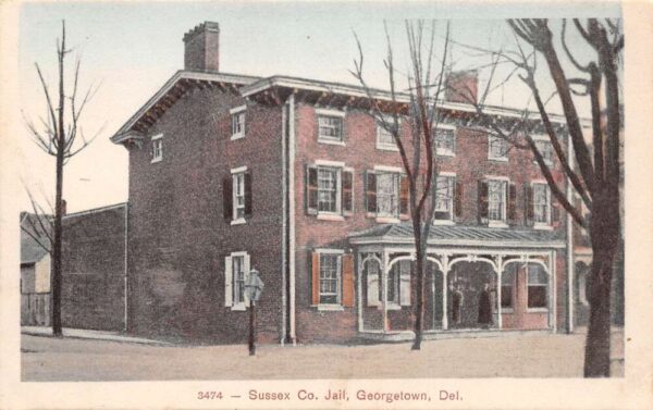 Georgetown Delware Sussex Co Jail Vintage Postcard AA89791
