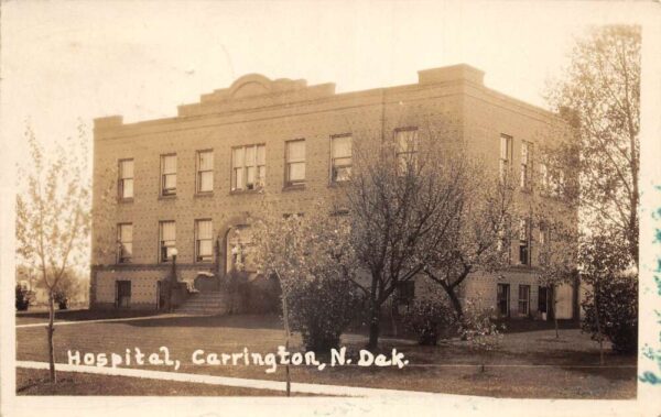Carrington North Dakota Hospital Real Photo Vintage Postcard AA89802