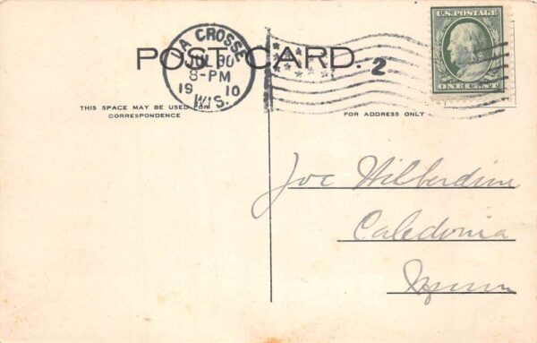 La Crosse Wisconsin Main Street Coke Sign Vintage Postcard AA89805 - Image 2