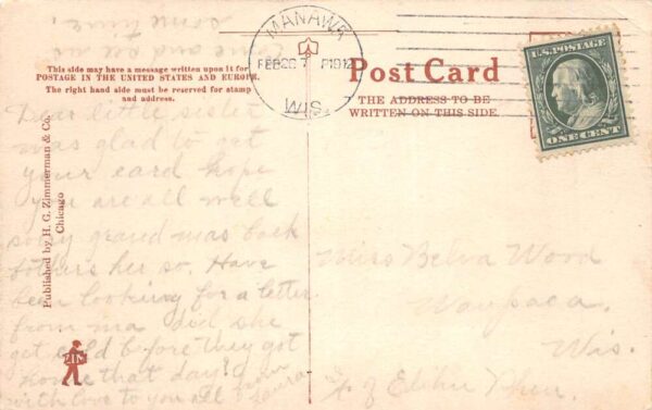Manawa Wisconsin Main Street Vintage Postcard AA89806 - Image 2