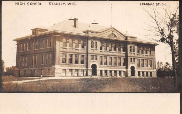 Stanley Wisconsin High School Real Photo Vintage Postcard AA89809