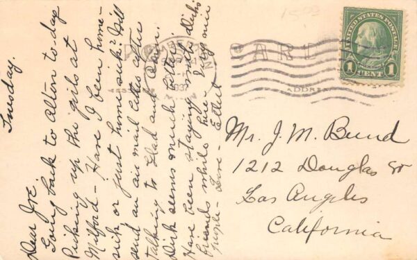 Lamberton Minnesota Residence Street Real Photo Vintage Postcard AA89828 - Image 2