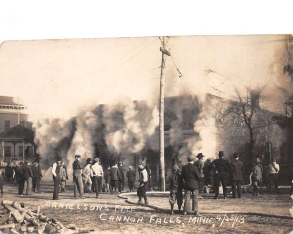 Cannon Falls Minnesota Danielson's Fire Disaster Real Photo Postcard AA89833