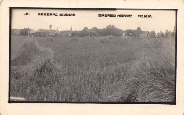 Sacred Heart Minnesota Farming Scene Real Photo Vintage Postcard AA89840
